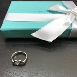 Elsa Peretti Open Heart Silver Ring size 7